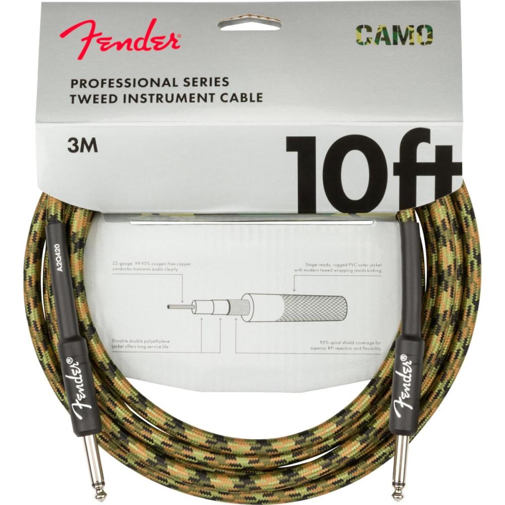 Cabo para Instrumento Fender 3m Série Profissional Camuflagem Mundomax