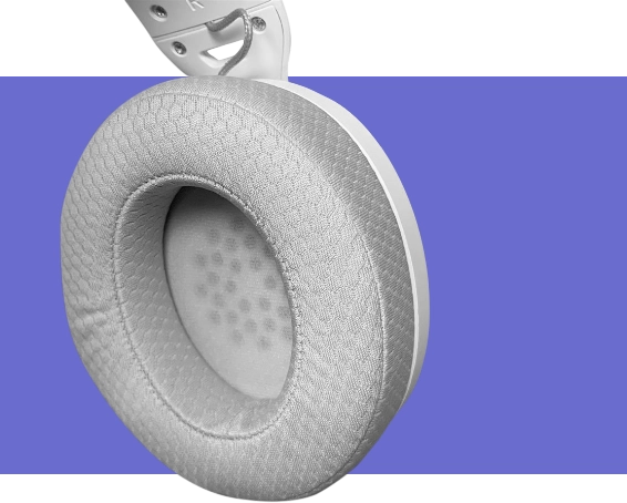 Parte interna do Headset Wireless Wise Air Branco
