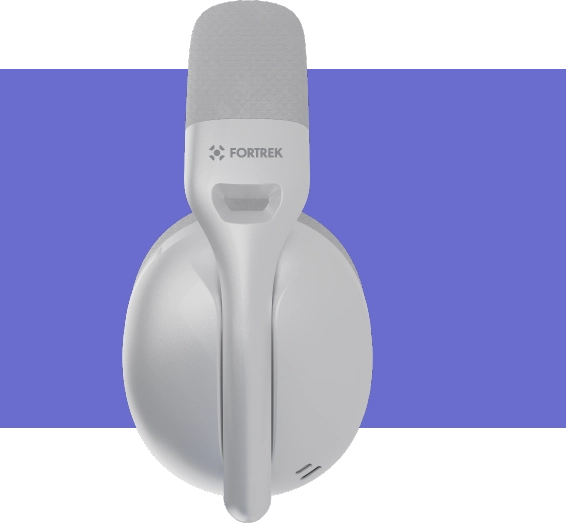 Parte Lateral do Headset Wireless Wise Air Branco