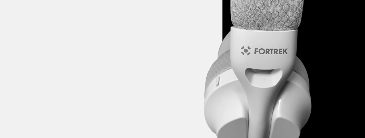 Parte Lateral Aproximada do Headset Wireless Wise Air Branco