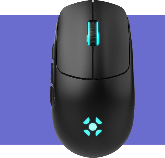 Mouse Gamer Wireless Rogue visão de cima na vertical