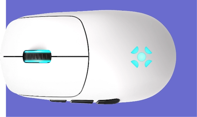 Mouse Gamer Wireless Rogue visão de cima na horizontal