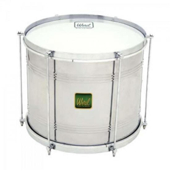 Surdo Mór Aço Inóx Aro Aço Cromado 14\" X 45cm P356 WERIL por 0,00 à vista no boleto/pix ou parcele em até 1x sem juros. Compre na loja Mundomax!