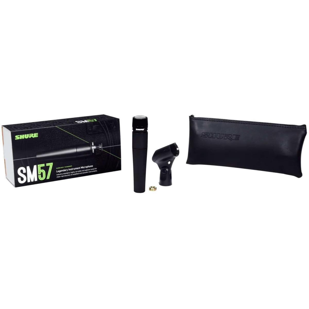 Microfone Profissional Com Fio Cardióide SM57-LC SHURE - Mundomax