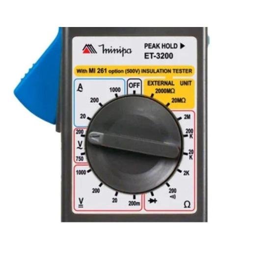 Alicate Amperímetro Digital Minipa ET-3200 Azul/Preto por 179,00 à vista no boleto/pix ou parcele em até 7x sem juros. Compre na loja Mundomax!