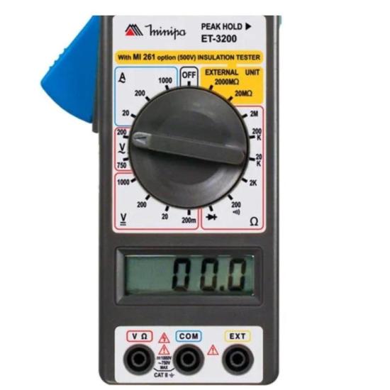 Alicate Amperímetro Digital Minipa ET-3200 Azul/Preto por 179,00 à vista no boleto/pix ou parcele em até 7x sem juros. Compre na loja Mundomax!