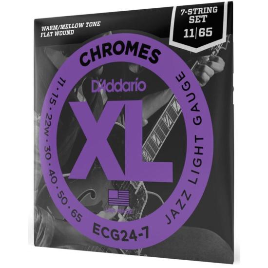 Encordoamento Guitarra 7 Cordas .011-.065 XL Chromes ECG24-7 D\
