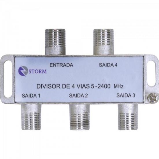 Divisor Satélite 1/4 5-2400 MHz STORM (embalagem c/ 10 uni.)