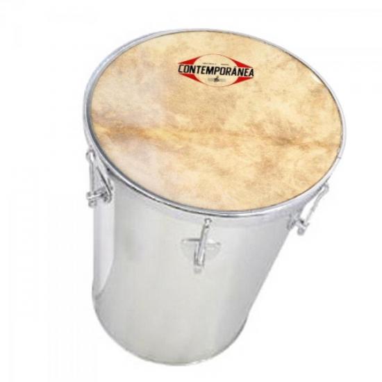 Rebolo em Alumínio 45x12\" com Pele de Couro CONTEMPORANEA por 0,00 à vista no boleto/pix ou parcele em até 1x sem juros. Compre na loja Mundomax!