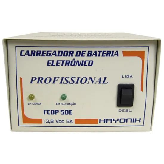 Carregador de bateria FCBP50E 13,8V 5A c/Flutuação HAYONIK (12886)