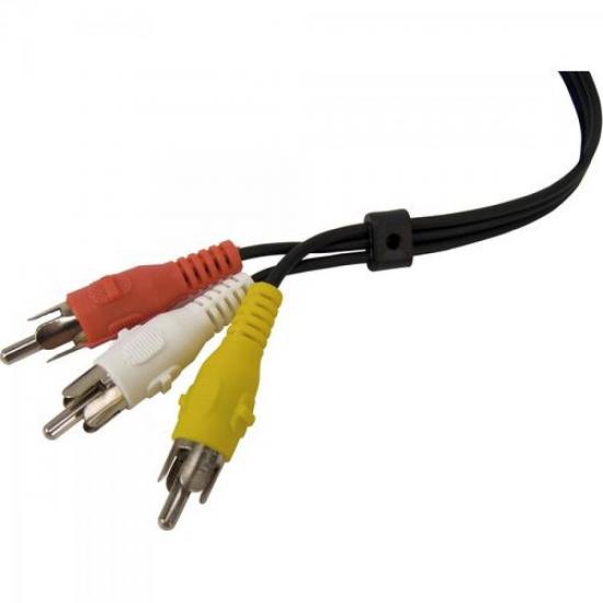 Cabo 3RCA+3RCA Niquelado 1,5 Metros GENÉRICO por 0,00 à vista no boleto/pix ou parcele em até 1x sem juros. Compre na loja Mundomax!