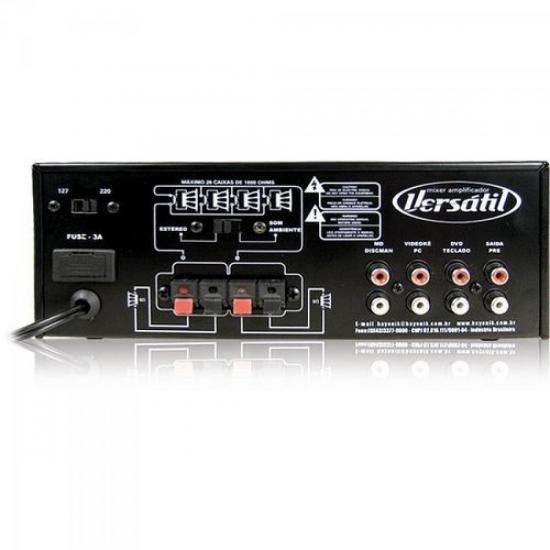 Amplificador 180W 1001 VERSATIL ESTÉREO 70V Preto HAYONIK por 0,00 à vista no boleto/pix ou parcele em até 1x sem juros. Compre na loja Mundomax!