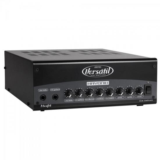 Amplificador 180W 1001 VERSATIL ESTÉREO 70V Preto HAYONIK por 0,00 à vista no boleto/pix ou parcele em até 1x sem juros. Compre na loja Mundomax!