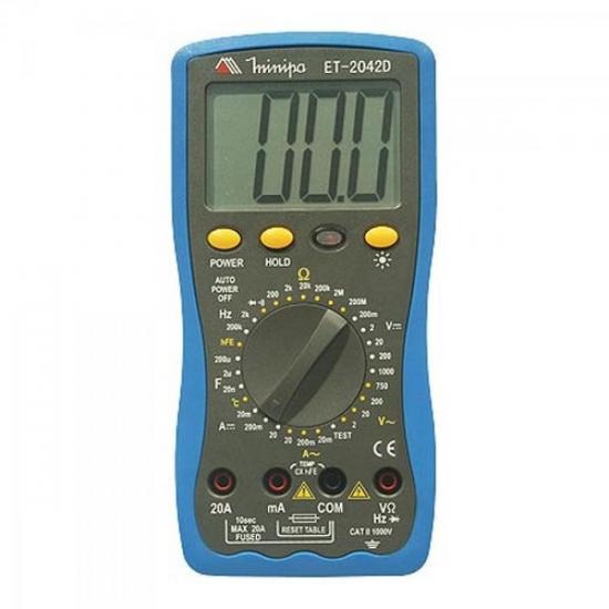 Multímetro Digital ET-2042D MINIPA por 0,00 à vista no boleto/pix ou parcele em até 1x sem juros. Compre na loja Mundomax!