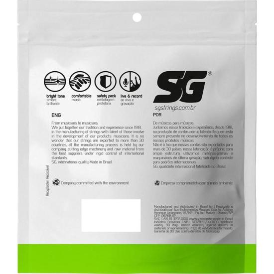 Encordoamento para Contrabaixo SG 4 Cordas .045 Light Niquel por 84,00 à vista no boleto/pix ou parcele em até 3x sem juros. Compre na loja Mundomax!