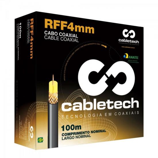 Coaxial Rolo RFF 4mm 85% Branco CABLETECH por 0,00 à vista no boleto/pix ou parcele em até 1x sem juros. Compre na loja Mundomax!