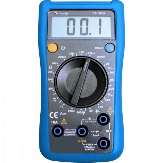 Multímetro Digital ET-1100A MINIPA por 108,90 à vista no boleto/pix ou parcele em até 4x sem juros. Compre na loja Mundomax!