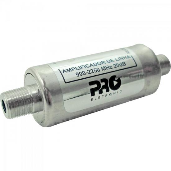 Amplificador de Linha Satélite 20dB 900-2250 MHz PQAL-2010 PROELETRONIC por 0,00 à vista no boleto/pix ou parcele em até 1x sem juros. Compre na loja Mundomax!