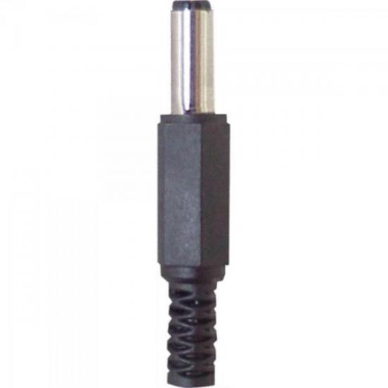 Plug P4 2,1 x 5,5 x 13mm Preto Genérico (20757)