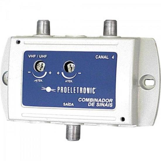 Combinador VHF/UHF + Canal 3 PQCB-2003 PROELETRONIC por 0,00 à vista no boleto/pix ou parcele em até 1x sem juros. Compre na loja Mundomax!