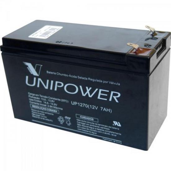 Bateria Selada UP1270 12V/7A UNIPOWER por 0,00 à vista no boleto/pix ou parcele em até 1x sem juros. Compre na loja Mundomax!