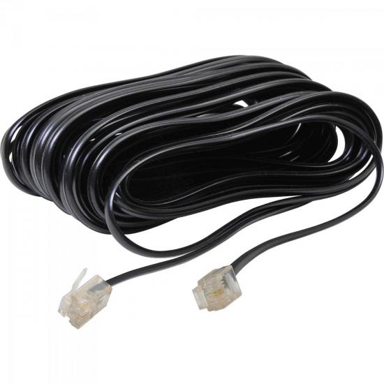 Extensão para Telefone/Fax RJ11 10 Metros 6X2 Preto GENÉRICO por 0,00 à vista no boleto/pix ou parcele em até 1x sem juros. Compre na loja Mundomax!