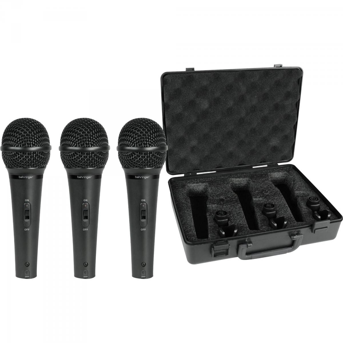Kit Com 3 Microfones XM1800S Preto BEHRINGER - Mundomax