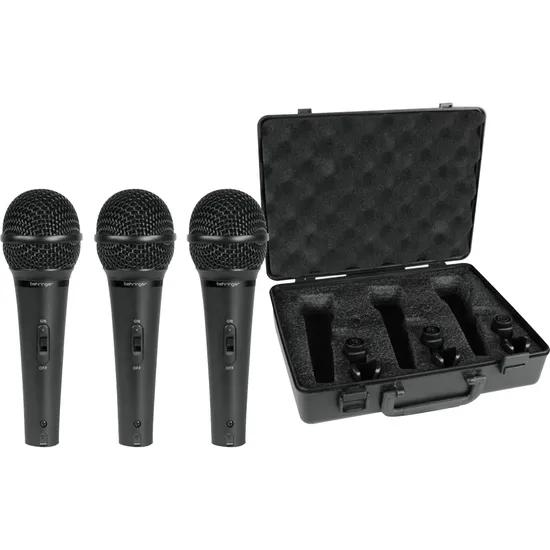 Kit Com 3 Microfones XM1800S Preto BEHRINGER (22125)