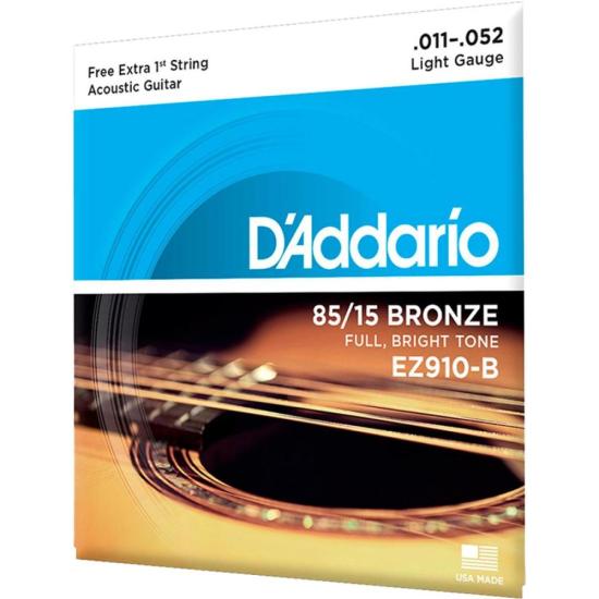 Encordoamento Violão Aço .011-.052 85/15 Bronze EZ910-B D\