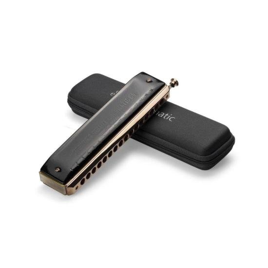 Gaita cromada 64 vozes C Deluxe HERING por 1.025,00 à vista no boleto/pix ou parcele em até 12x sem juros. Compre na loja Mundomax!