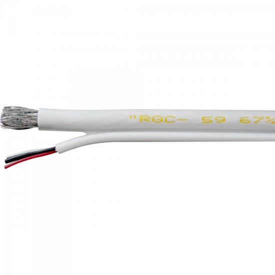 Coaxial CFTV STD59 Tripolar 40% Branco IFE por 0,00 à vista no boleto/pix ou parcele em até 1x sem juros. Compre na loja Mundomax!