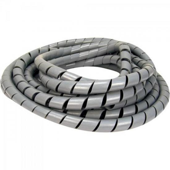 Fita Espiral para Organizador de Cabos 3/4\" Cinza ELESYS por 0,00 à vista no boleto/pix ou parcele em até 1x sem juros. Compre na loja Mundomax!