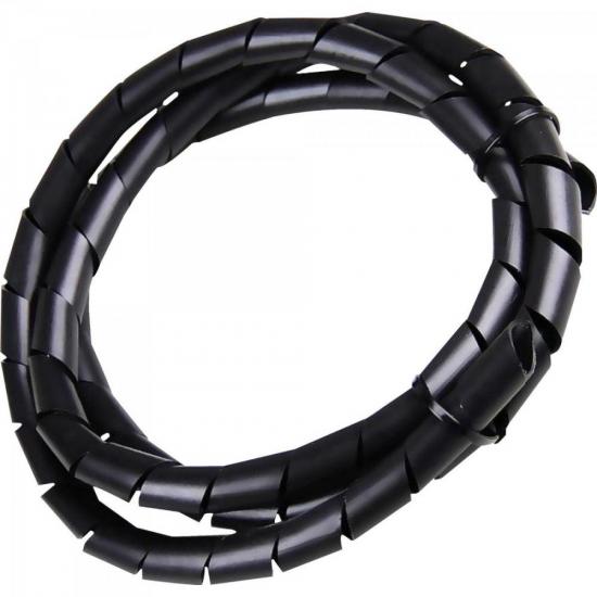Fita Espiral para Organizador de Cabos 3/4\" 1M Preto ELESYS por 0,00 à vista no boleto/pix ou parcele em até 1x sem juros. Compre na loja Mundomax!