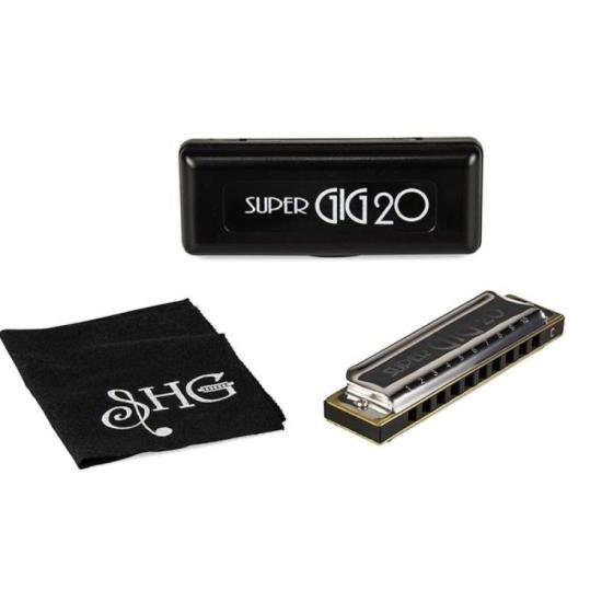 Gaita Diatônica 20 Vozes SUPER GIG DÓ HERING por 150,00 à vista no boleto/pix ou parcele em até 6x sem juros. Compre na loja Mundomax!