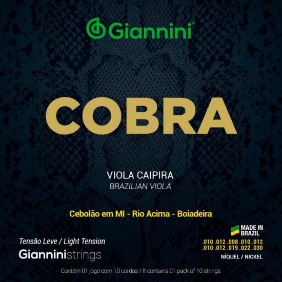 Encordoamento Para Viola Aço Leve Série Cobra Giannini GESVNL (24347)