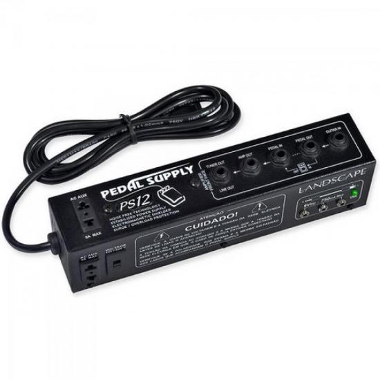 Fonte Alimentação Para 12 Pedais PS12 Pedal Suply LANDSCAPE - Mundomax
