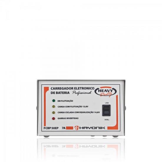 Sistema Carregador FCBP50EP 13,8V 5A Heavy Duty HAYONIK por 0,00 à vista no boleto/pix ou parcele em até 1x sem juros. Compre na loja Mundomax!