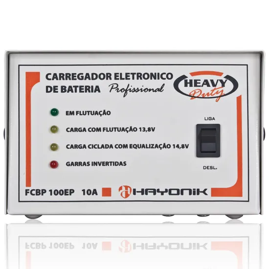 Sistema Carregador FCBP100EP 13,8V 10A Heavy Duty HAYONIK por 0,00 à vista no boleto/pix ou parcele em até 1x sem juros. Compre na loja Mundomax!