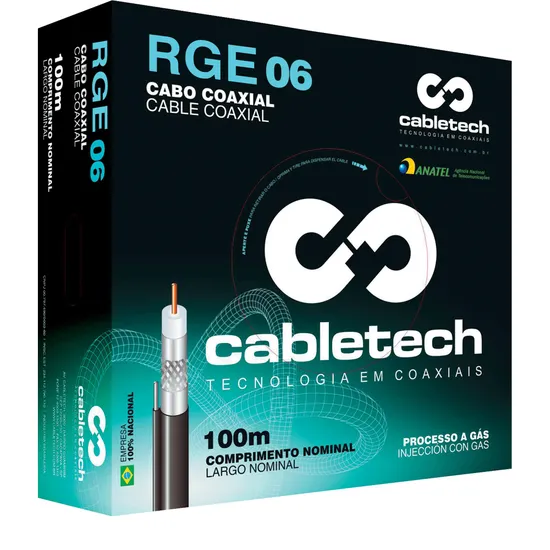 Cabo Coaxial RGE 06 60% BR RL CABLETECH (25517)