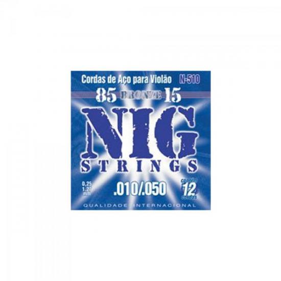 Encordoamento Para Violão Aço Bronze N510 NIG por 0,00 à vista no boleto/pix ou parcele em até 1x sem juros. Compre na loja Mundomax!