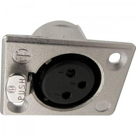 Conector de Painel XLR Fêmea NC3FP1 3 Polos NEUTRIK por 0,00 à vista no boleto/pix ou parcele em até 1x sem juros. Compre na loja Mundomax!