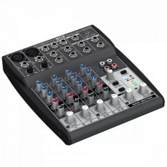 Mesa de Som 8 Canais Xenyx 802 BEHRINGER por 942,90 à vista no boleto/pix ou parcele em até 10x sem juros. Compre na loja Mundomax!