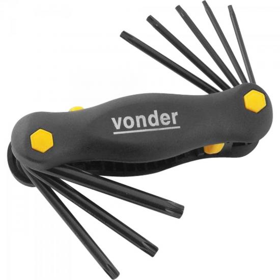 Jogo de Chaves T9 a T40 TORX 8 Preta/Amarela VONDER por 0,00 à vista no boleto/pix ou parcele em até 1x sem juros. Compre na loja Mundomax!