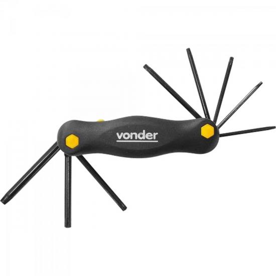 Jogo de Chaves T9 a T40 TORX 8 Preta/Amarela VONDER por 0,00 à vista no boleto/pix ou parcele em até 1x sem juros. Compre na loja Mundomax!