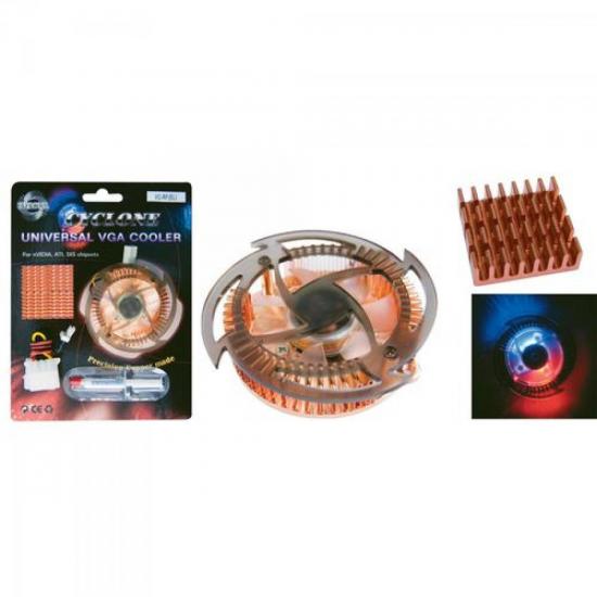 Cooler Cyclone P/Placa Vídeo ATI/NVIDIA VC-RF EVERCOOL por 0,00 à vista no boleto/pix ou parcele em até 1x sem juros. Compre na loja Mundomax!