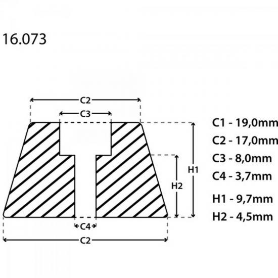 Pé de Borracha Para Caixa Mini B20 Preto LUDOVICO por 0,00 à vista no boleto/pix ou parcele em até 1x sem juros. Compre na loja Mundomax!