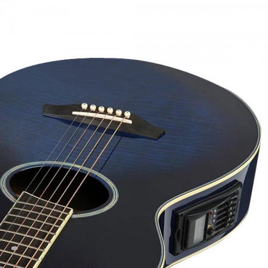 Violão EAGLE Eletroacústico Mini Jumbo Aço GL36-BLB Blueburst por 0,00 à vista no boleto/pix ou parcele em até 1x sem juros. Compre na loja Mundomax!