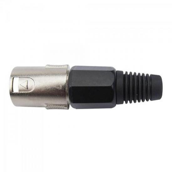 Conector XLR Macho sem Prensa Cabo PSA35 Preto HYX por 0,00 à vista no boleto/pix ou parcele em até 1x sem juros. Compre na loja Mundomax!
