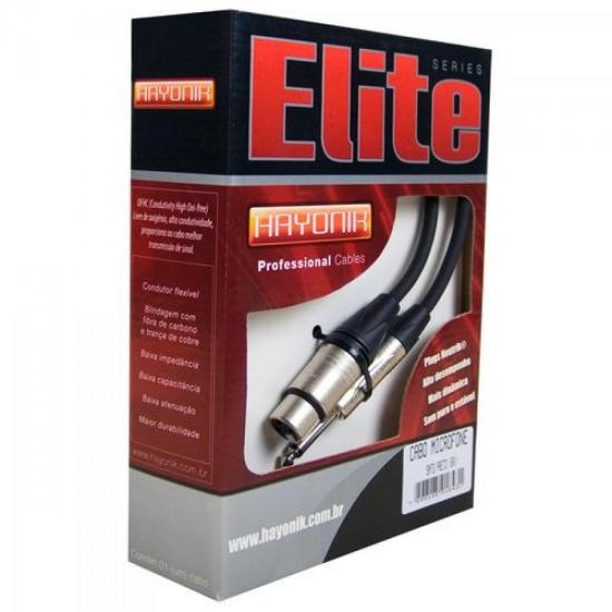 Cabo Microfone Elite XLR(M) x XLR(F) 5 Metros Preto HAYONIK por 0,00 à vista no boleto/pix ou parcele em até 1x sem juros. Compre na loja Mundomax!