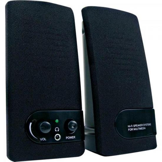 Caixa Multimídia 2.0 USB 1,5W RMS SP202 Preto COLETEK por 0,00 à vista no boleto/pix ou parcele em até 1x sem juros. Compre na loja Mundomax!